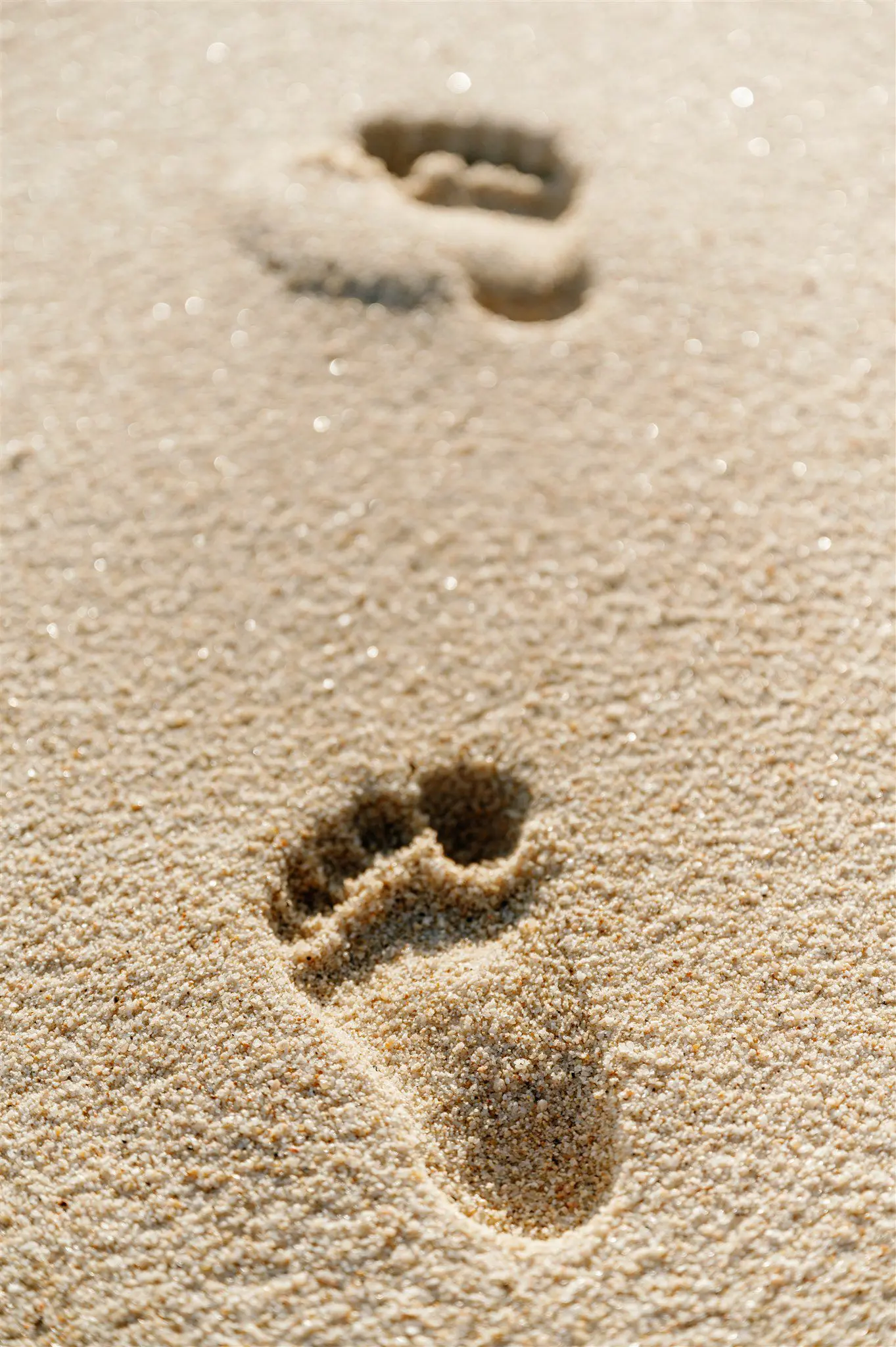 Baby footsteps on the beach