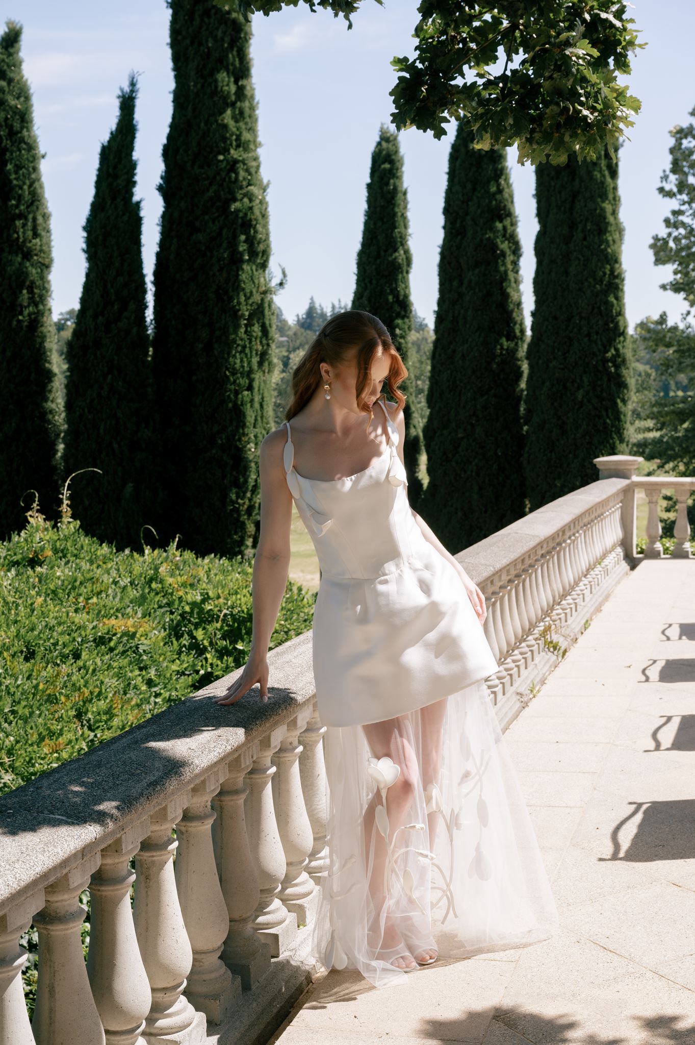 Bridal portrait overlooking the Willamette River