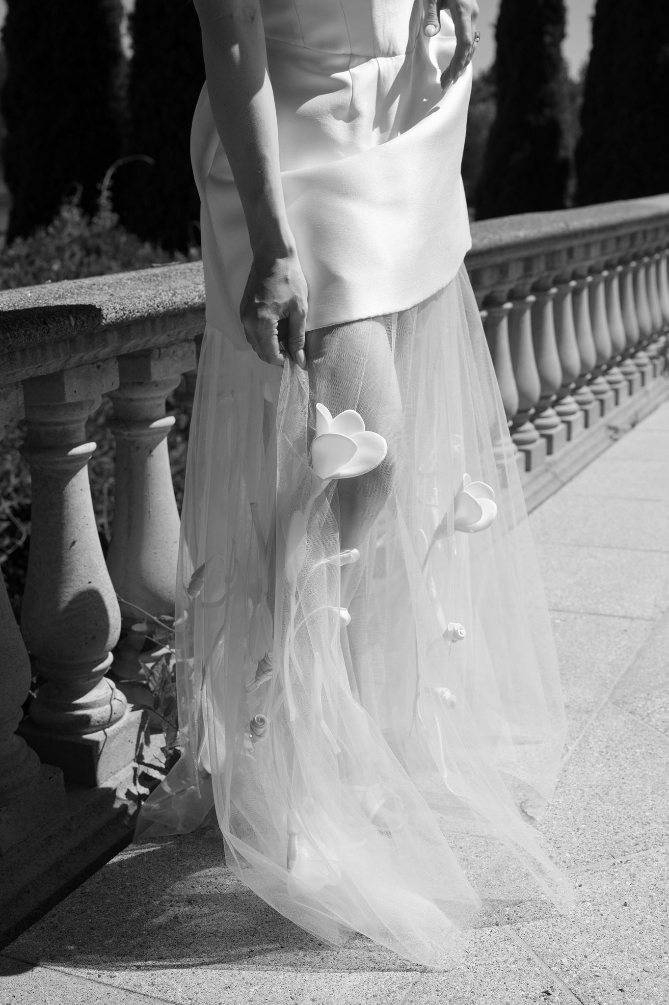 Close up bridal portrait overlooking the Willamette River