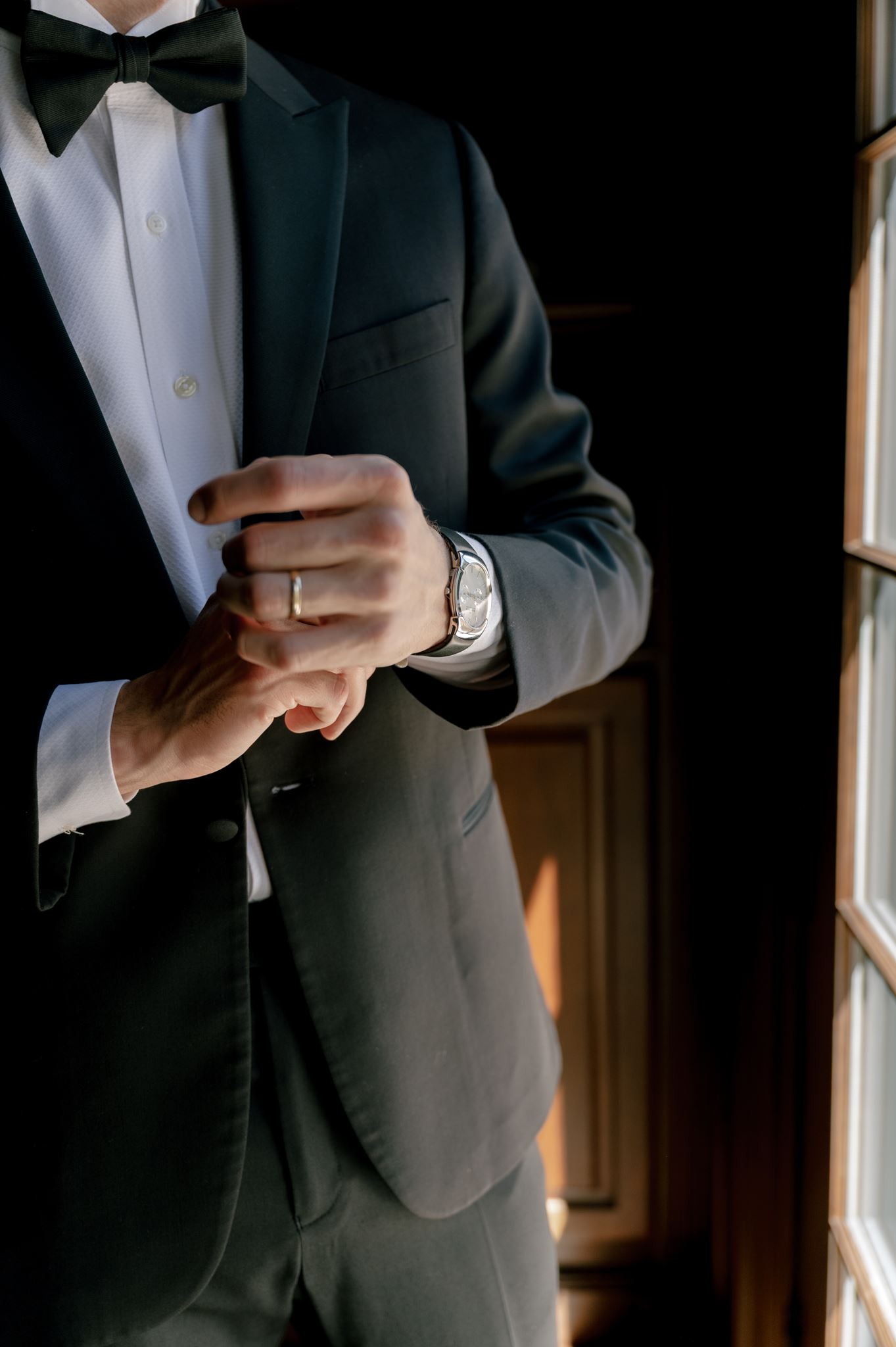 Groom portrait at a private estate wedding