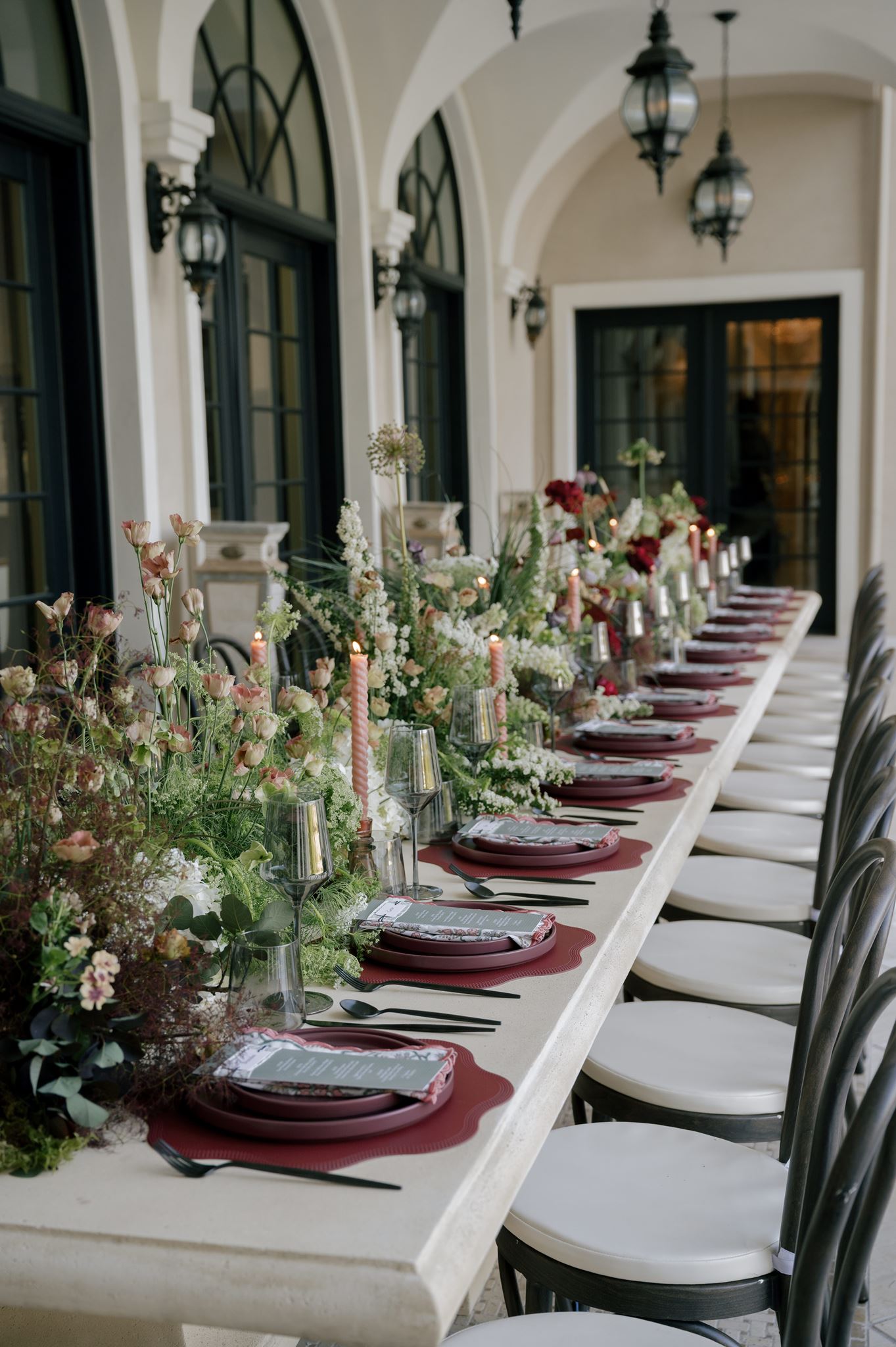 Elegant wedding tablescape