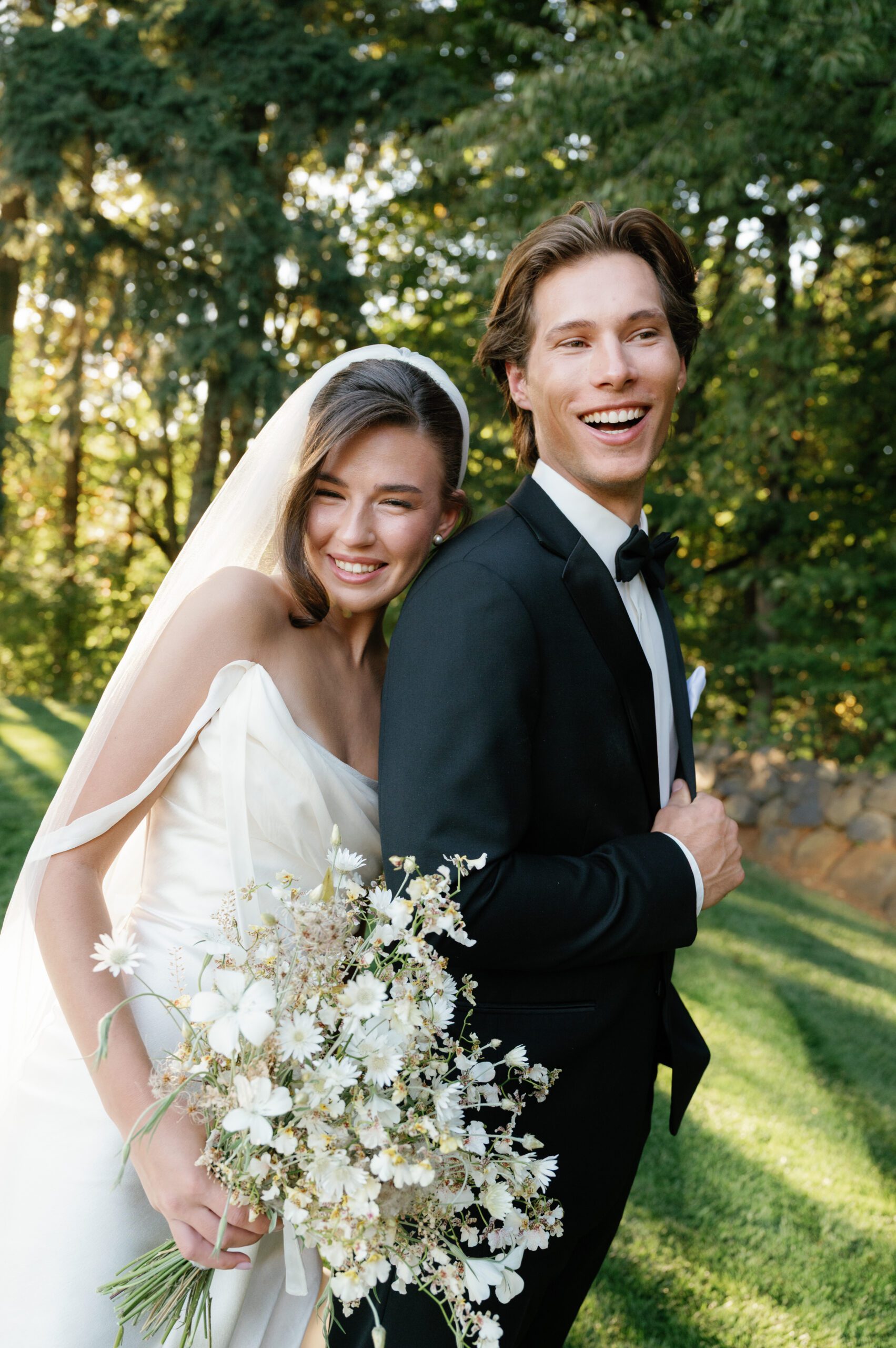 Wedding ceremony at the Wildflower Lawn at  LucidWild Estate 