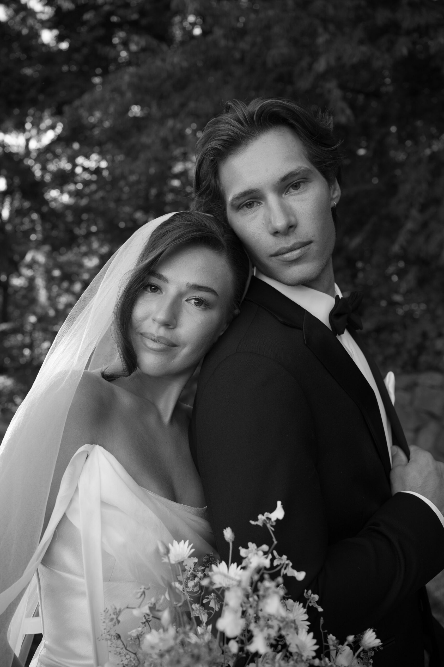 Vineyard wedding venue newlywed portraits