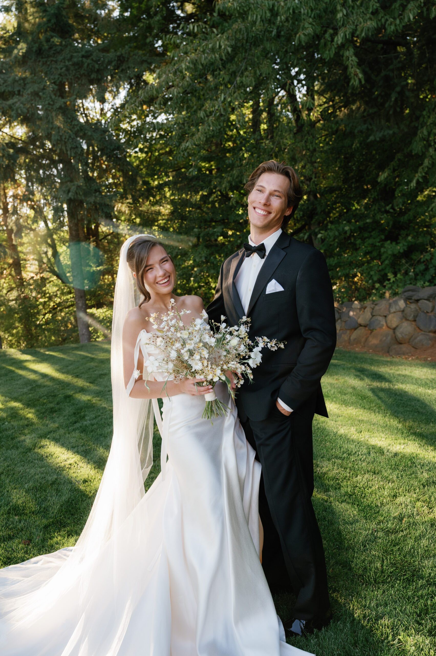 Wedding ceremony at the Wildflower Lawn at  LucidWild Estate 