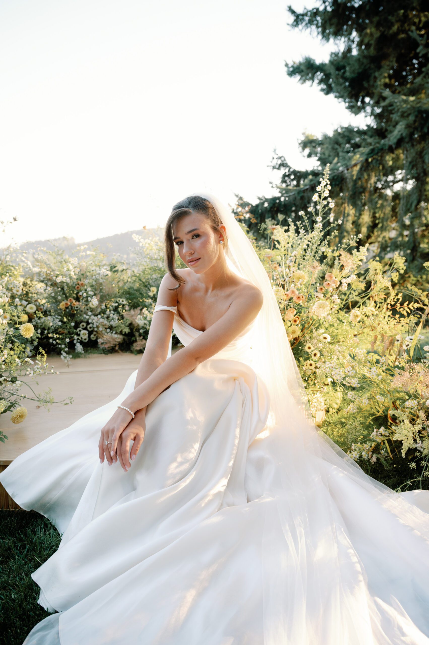 Wedding ceremony at the Wildflower Lawn at  LucidWild Estate 