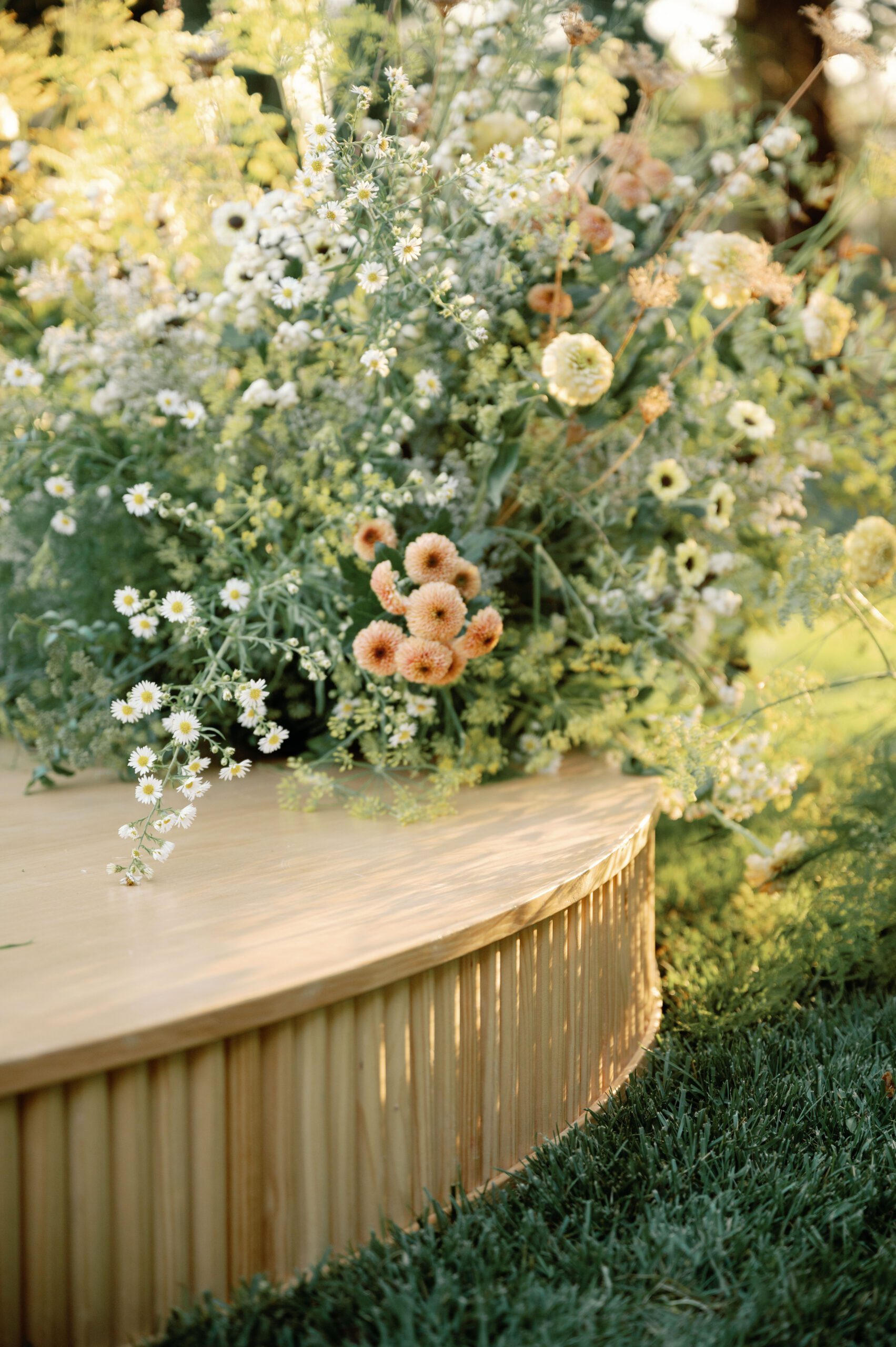 Wedding ceremony at the Wildflower Lawn at  LucidWild Estate 