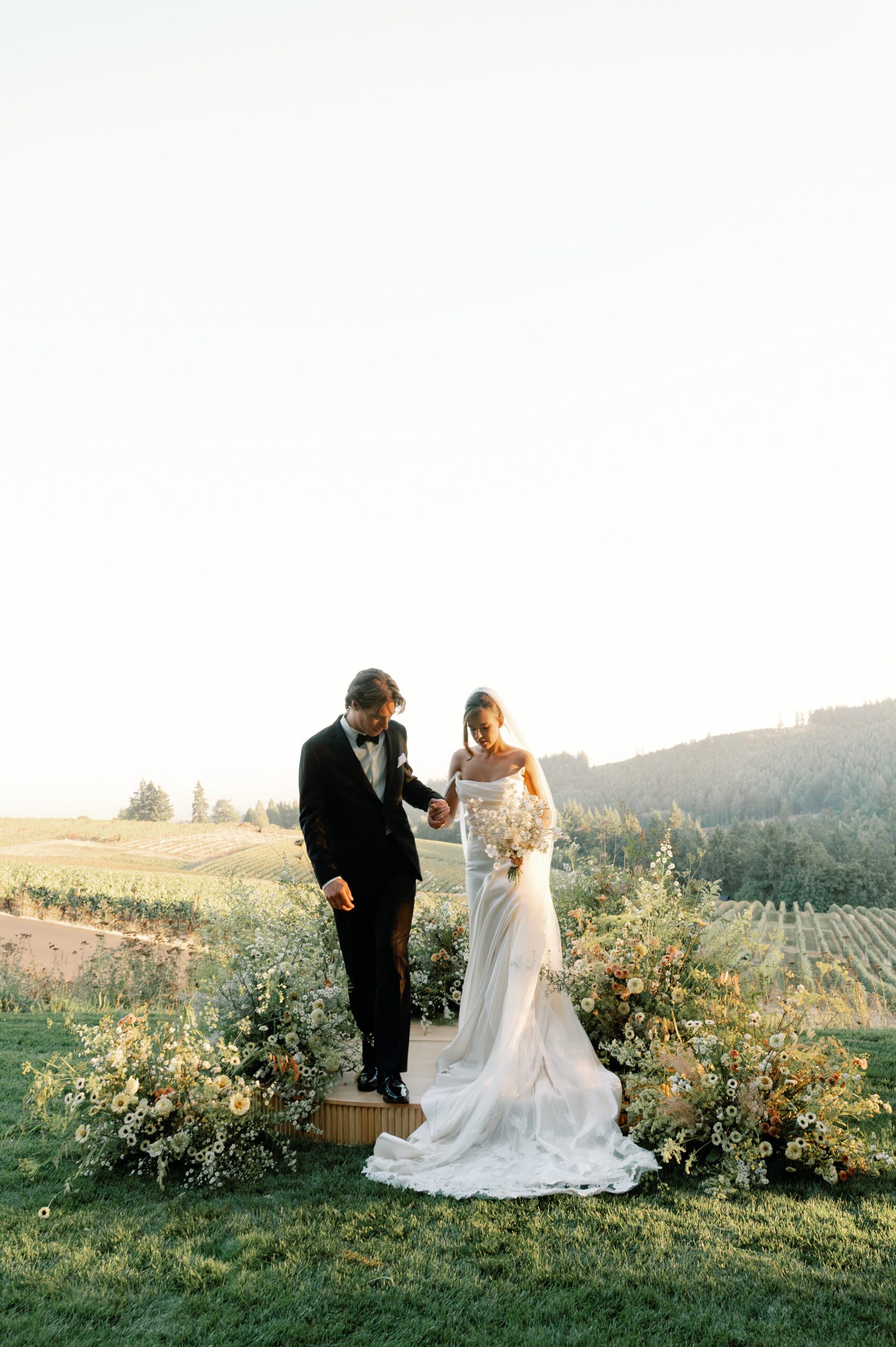 Wedding ceremony at the Wildflower Lawn at  LucidWild Estate 