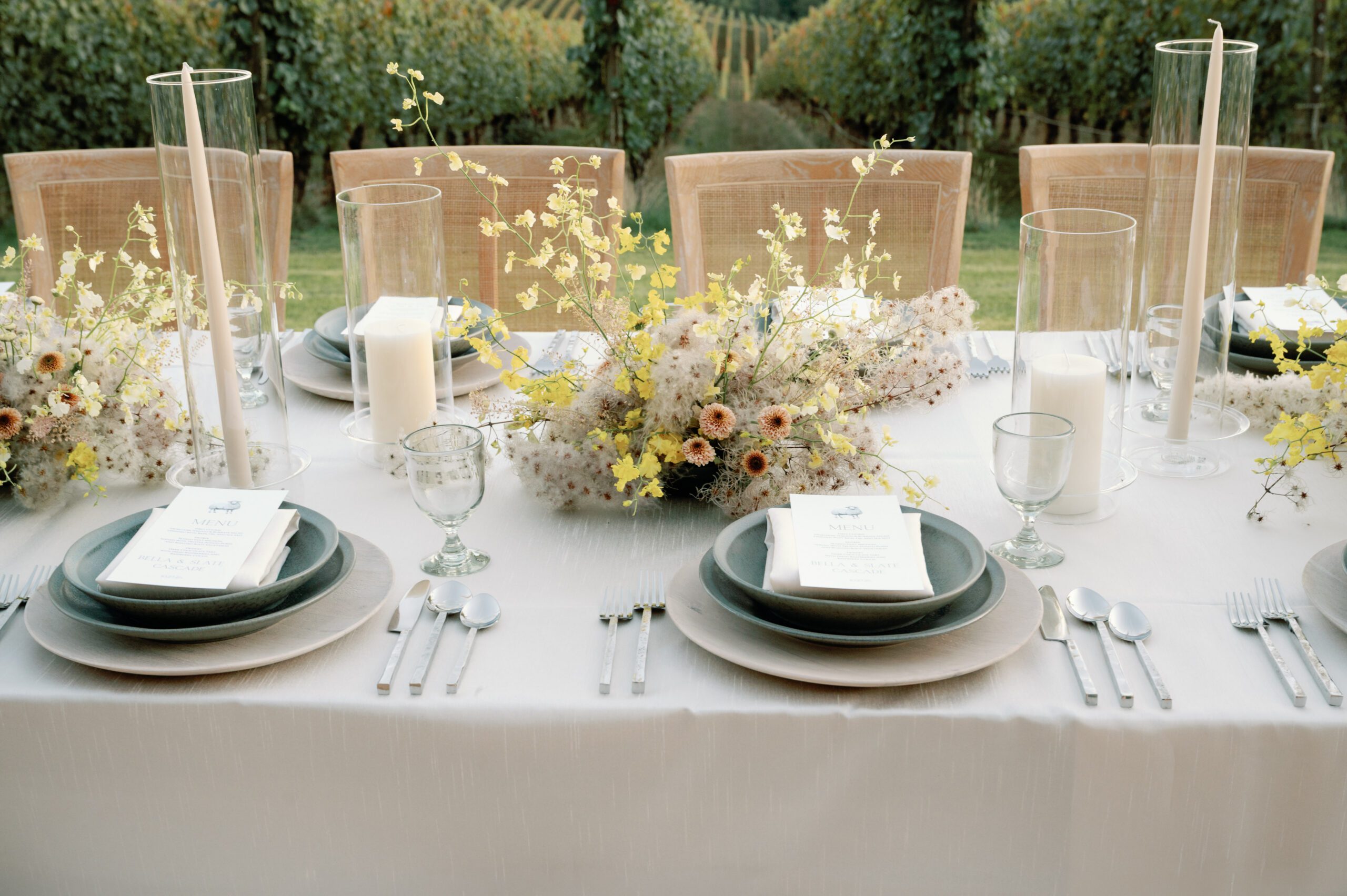Romantic wedding tablescape 