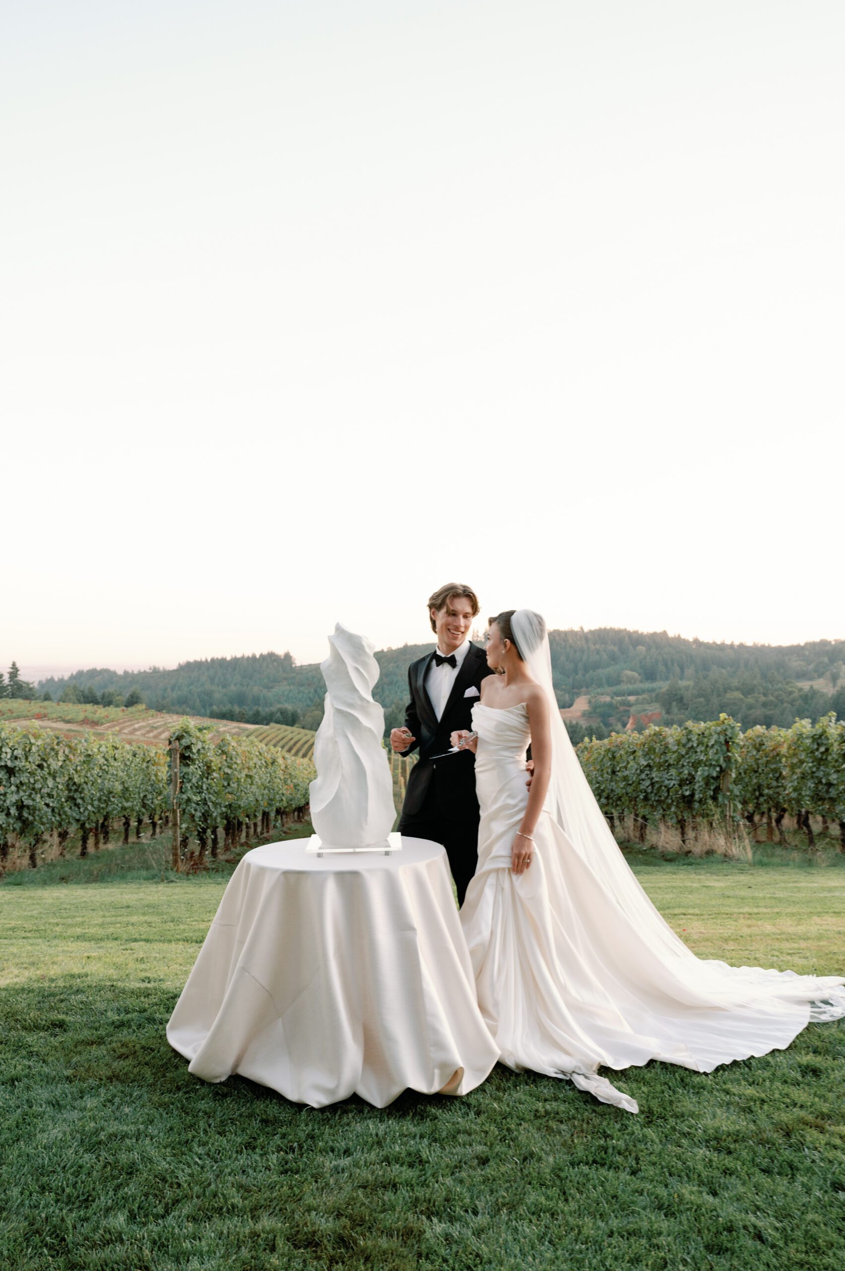 Cake cutting at LucidWild Estate vineyard
